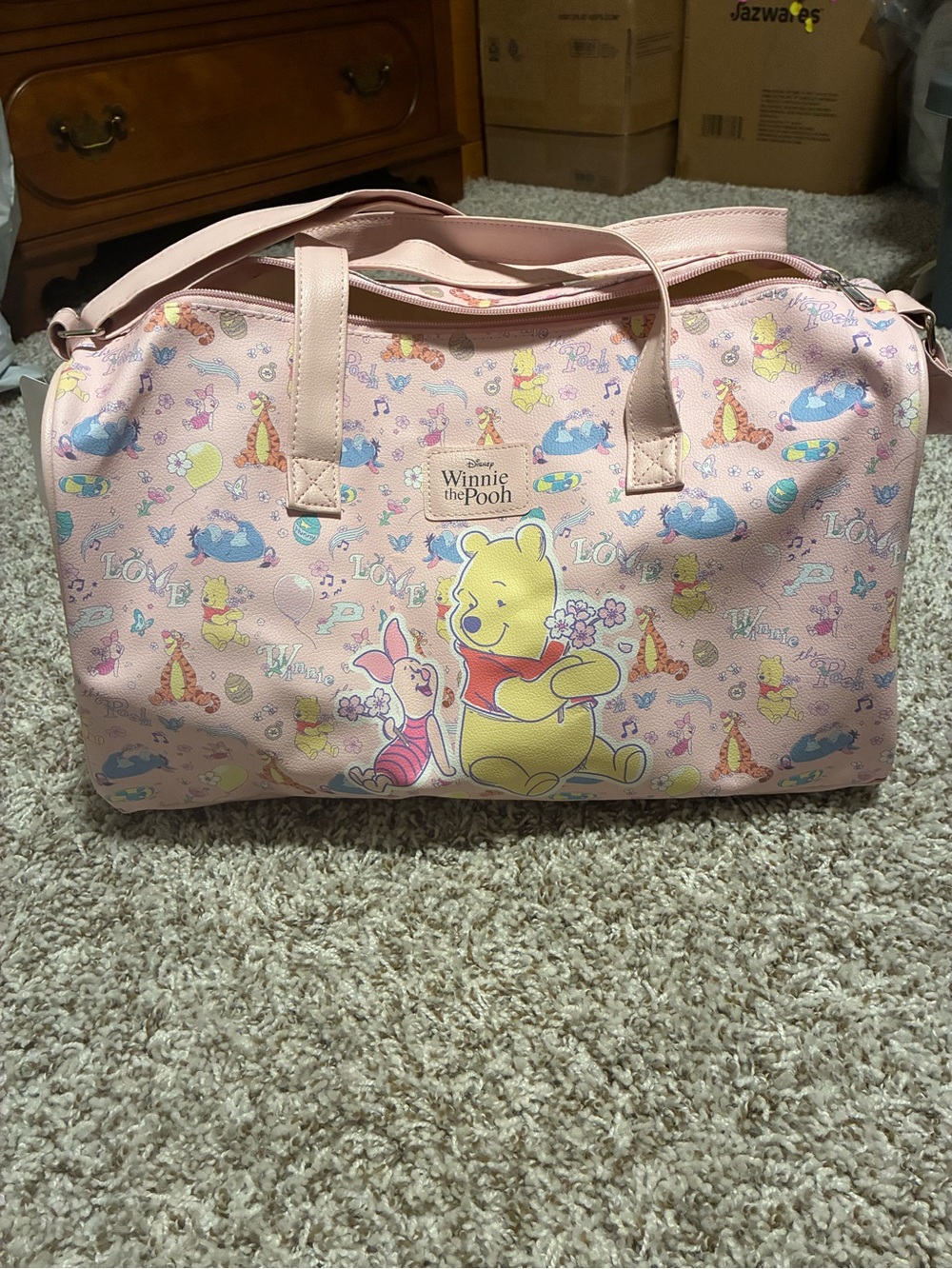 Disney Pink Winnie the Pooh Travel Duffle Bag